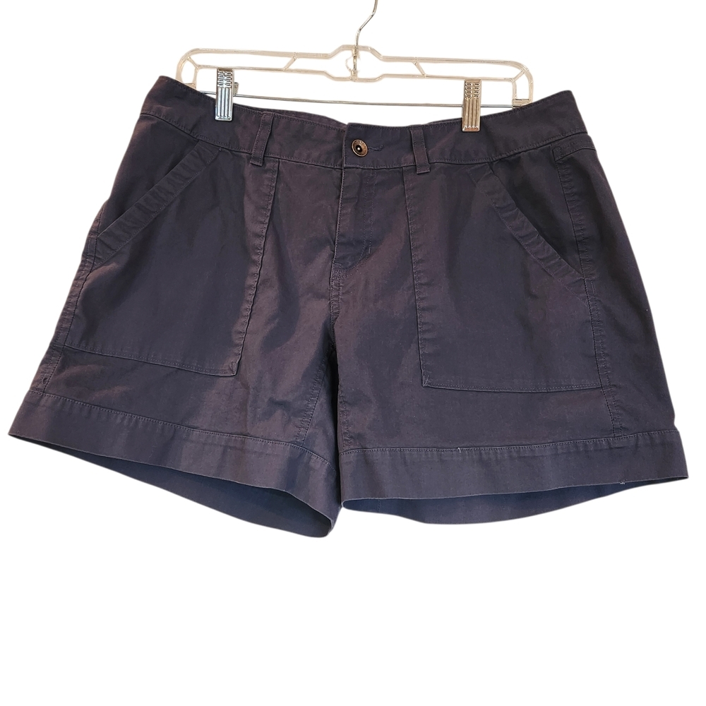 Mountain Hardwear Blue Shorts Back Flap Pockets Size 12 Zip/Button Closure Hike